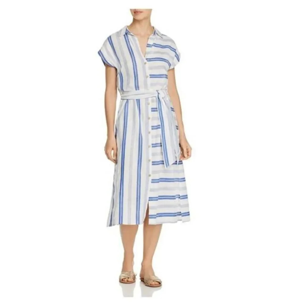 Red Carter SHAY MIDI DRESS SWIM COVER-UP IN NAVY Sz S
